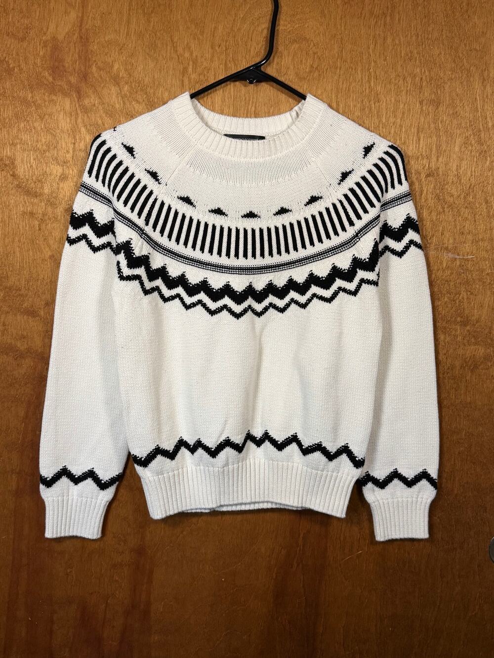 Ivory & Black Fair Isle Sweater